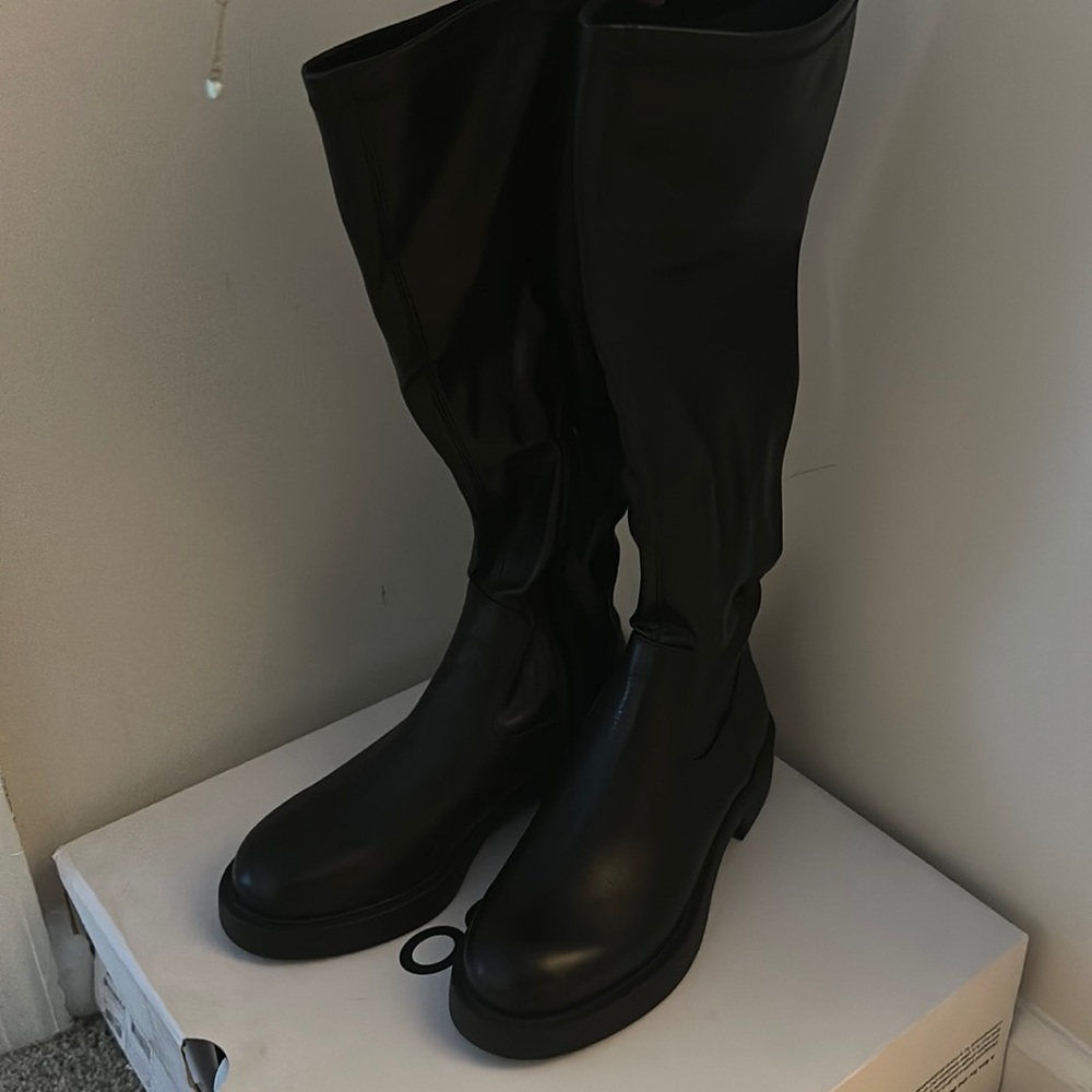 Aldo Black Leather Boots